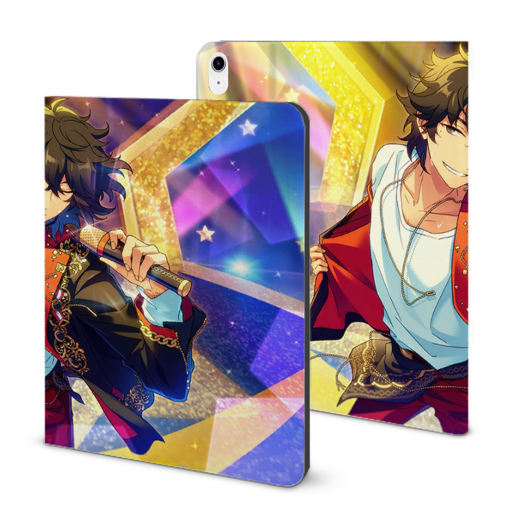 （画像用） あんさんぶるスターズ! Ensemble Stars IPad ケース ブック型 PUレザー TPU 耐衝撃 軽量 薄型 ペン収納なし 全面保護 IPad 各モデル対応